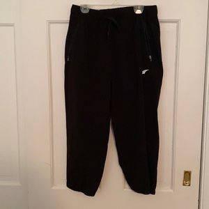 Black Nylon Jogger Track Pant